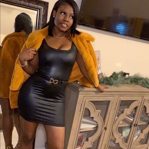 Black Wet Look Bodycon